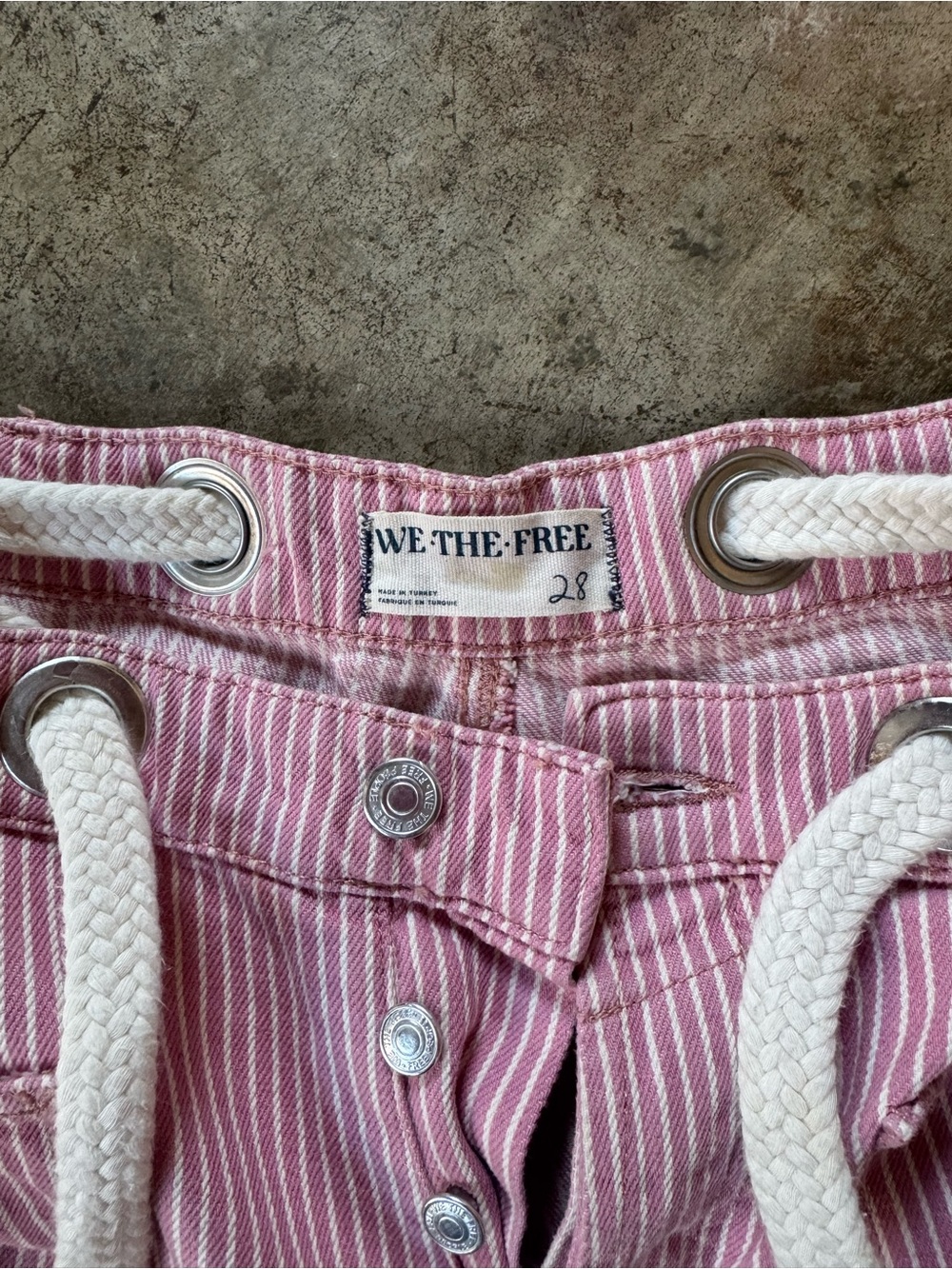 Free People We The Free Moxie Railroad Low-Slung Jeans size 28 - Picture 3 of 8